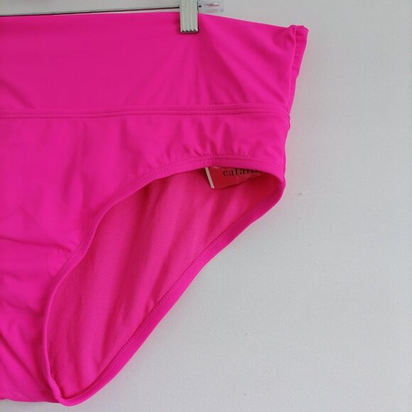 NWT Collection By Catalina Womens Pink Fuchsia Sizzle Swim Suit Bikini Sz XL/XG - Picture 2 of 6